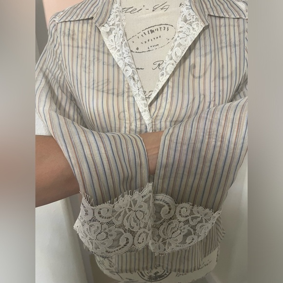 Anthropologie Wendy Hil button up top SZ Small NWT - Picture 8 of 12